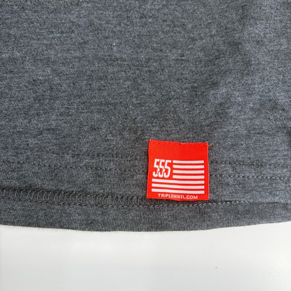 Triple Nikel DVL DOG Graphic Tee Gray 555 Battalion‎ Streetwear S NWT - Picture 2 of 6
